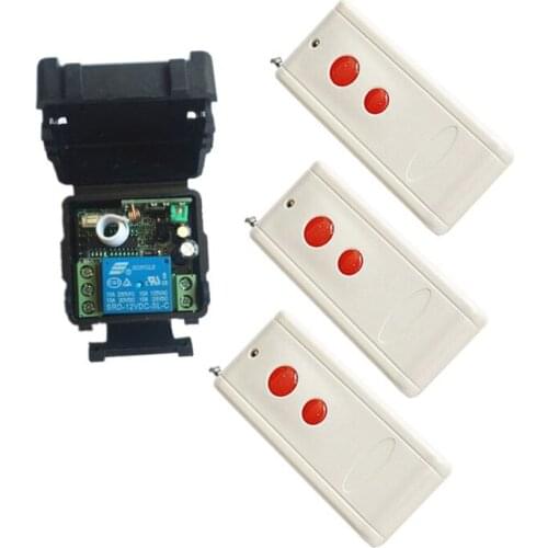 Smart Home DC 12V/24V 10A 1CH Wireless RF Radio Light Switch Remote Control Transmitter Receiver 315MHZ 433.92MHZ