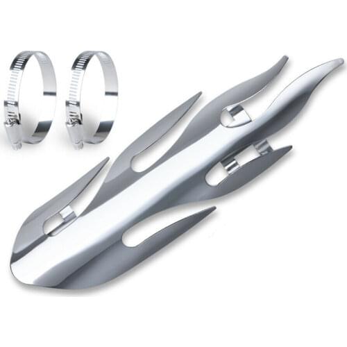 Motorcycle Flame Exhaust Muffler Pipe Heat Shield Heel Guard For Honda Suzuki Harley Cruiser Bike