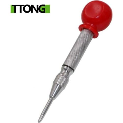 HSS High Speed Steel Automatic Center Punch With grip cap Locator Semi-automatic center punch for Car glass breakers Newest