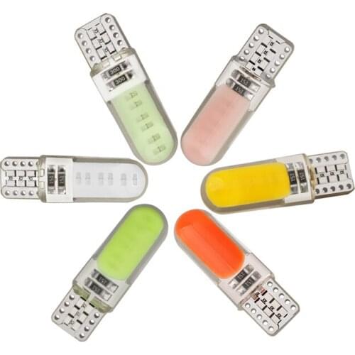 10pcs T10 W5W Silicone Case 12 Chip LED Car Interior Light t10 LED Car Dome Reading Light Auto Parking Bulbs Turn Side Lamps