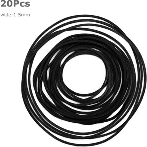 20Pcs Universal 40-65/75-100/110-145mm Mix Cassette Tape Machine Belt Assorted Common Belt For Recorders Walkman DVD