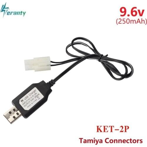 9.6V 250mAh Tamiya Connectors USB Battery Charger Units For NiCd NiMH battery pack charger For RC toy car tank boat 9.6v Charger