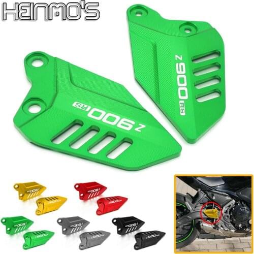 CNC Aluminum Motorcycle Footpeg Footrest Rear set Heel Guard Protector Plates Z900 RS For KAWASAKI Z900RS 2017 2018 2019 2020