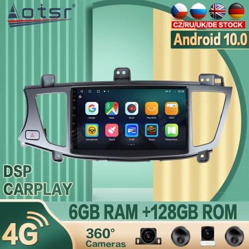 For Kia K7 2007-2014 Android10 Car radio Player GPS Navigation 360 camera Auto Stereo Multimedia Video Headunit DSP carplay 4G