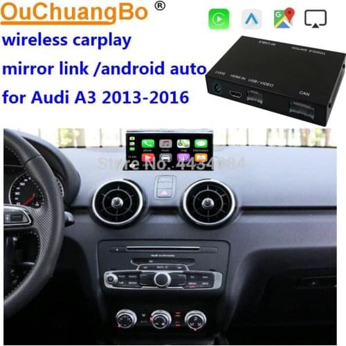 Ouchuangbo upgrade wireless Android Auto CarPlay Apple Player for A1 A3 2011-2019 support camera Mirrorlink