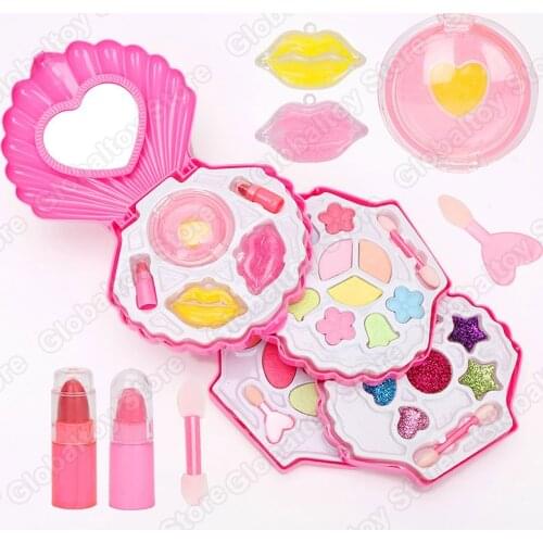 Kids Makeup set Baby Cosmetics For Children Girl Makeup Cute Shell styling Pretend Play Makeup Toys For Girl Toys Princess Dress