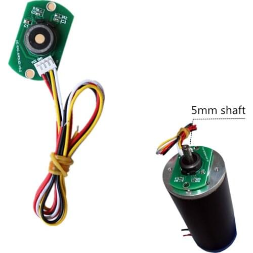 Double Hall Magnetic Encoder For 5MM Shaft Tubular Motor Code Disk 12PPR Speed Direction Sensor