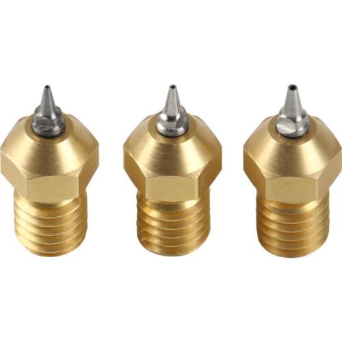 E3D V6 1.75mm 0.2 0.3 0.5 0.4MM Airbrush Nozzle + Adapter upgrade for Ultimaker 2 Lulzbot MK8 Hotend 3D Printer parts