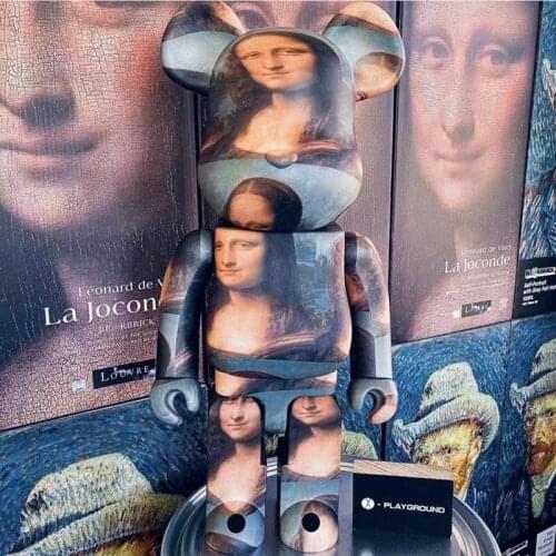 Mona Lisa Blocks Bear 1000% Bearbrick Lys Bear Brickleys Toy Action Toy Figures Garage Kits Dolls Christmas Gifts
