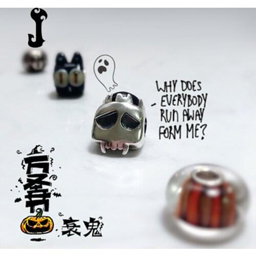 Joybeads Mistletoe 925 Sterling Silver The unlucky ghost Charm Bead Jewelry