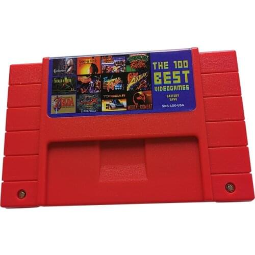 Super 100 in 1 Game Cartridge for SNES 16-Bit Multicart NTSC SNES Game Console