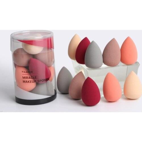 New Fashion 10pcs Waterdrop Makeup Sponge Face Foundation Powder Cream Blending Sponges Beauty Cosmetic Tools Women 's Beauty