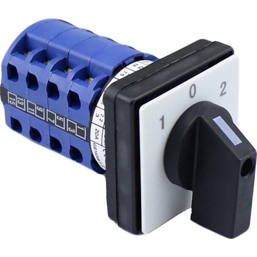 LW26-20/4 changeover cam switch 3 position 4 Poles 4 Wire Double Power Supply Switching