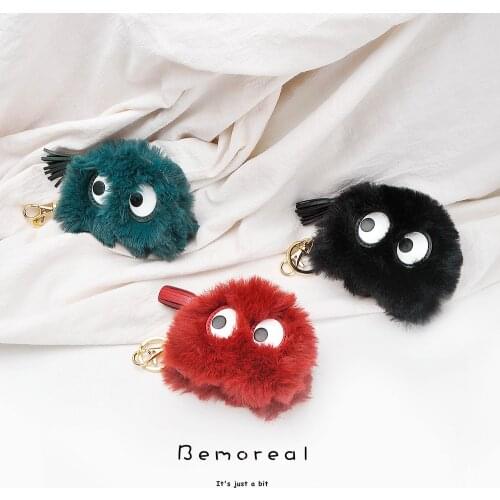 Bemoreal Mini Wallet Women Faux Fur Big Eyes Coin Bag With Zipper Fashion Small Purse Female Tassel Sweet Key Wallets
