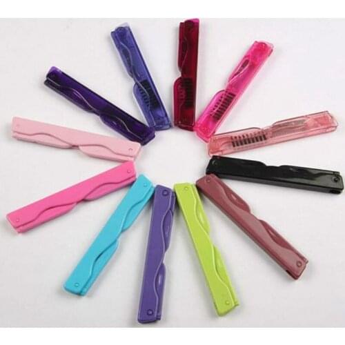 Multifunction Folding Eyelash Comb Eyebrow Comb Stainless Steel Teeth Eyelash Separator Eyebrow Brushes