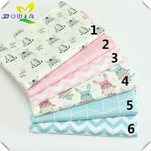 Cartoon rabbit calf printing fabric cotton twill bedding baby infant kit was cloth sheet