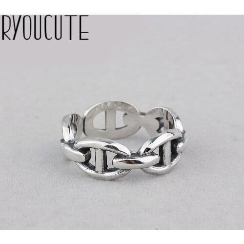 New Charming Open Link Chain Ring for Women Vintage Boho Party Rings Gothic Punk Jewelry Gifts for Girls 2021