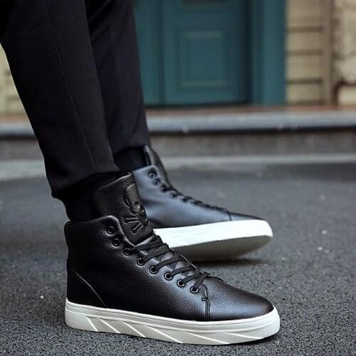 2021 New Autumn and Winter British Style Sports Casual Fashion Sneakers High-top All-match Trend Hip-hop Mens Shoes