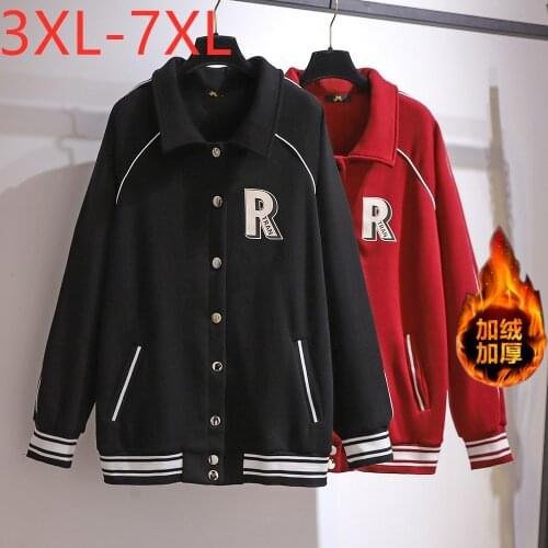 New Ladies Autumn Winter Plus Size Jacket For Women Large Long Sleeve Loose Pocket Wool Liner Button Coat 3XL 4XL 5XL 6XL 7XL