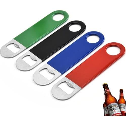 4 colors stainless steel simple plastic flat PVC bottle opener red wine beer beverage bottle opener kitchen gadget SN2987