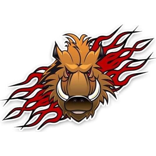 Frightening Wild Boar Decals PVC Popular Animal Fantastic Nice Quality Car Sticker Decoration