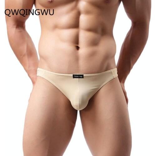 Sexy Mens Underwear Thong Ice Silk Underpants U Convex Sexy Men Briefs Shorts Mens Sexy Underwear Brief Bulge Pouch Thongs