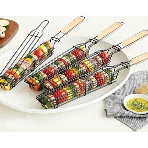 2Pcs Summer spring outing picnic essential and convenient camping non-slip barbecue grill mesh kitchen tool accessories
