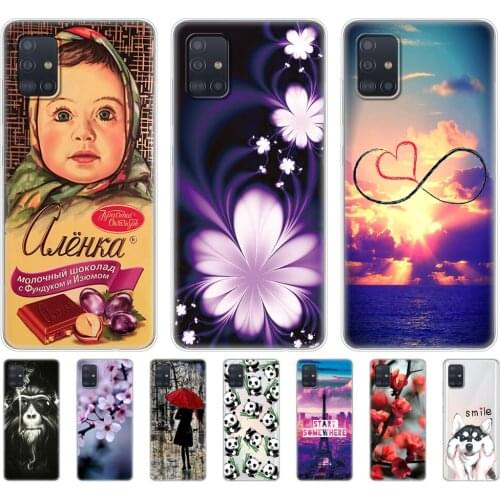 Silicon Phone Case For Samsung Galaxy A51 Fundas Soft TPU Back Cover For Samsung A51 A515 Case 6.5 inch Transparent Coque bumper
