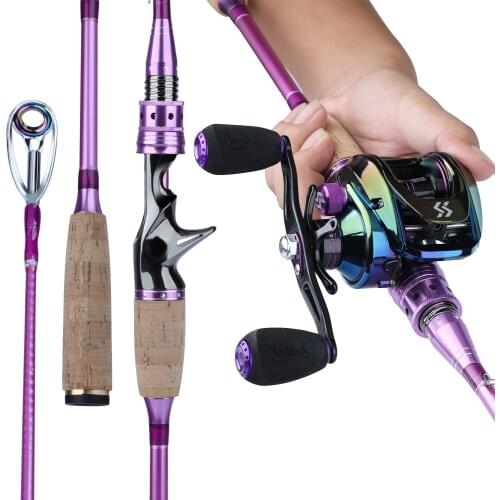 Sougayilang 2.1m Fishing Rod and Reel Combo 9+1BB High Speed 4 Section 6.3:1 Ultralight Carbon Fiber Casting Rod Fishing Kits
