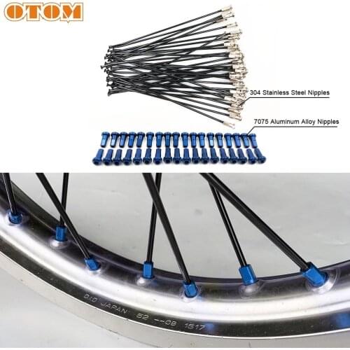 OTOM 36Pcs Motorcycle Spokes W/ Nipples Steel or Aluminum For YAMAHA YZ YZX YZFX WR 250 450 Mountain/Road Motocross enduro Parts