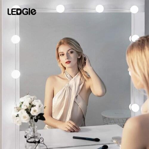 LEDGLE Hollywood Style USB Makeup light LED cosmetic mirror lamp in lighting makeup 6 10 14 Bulbs For Bathroom Led Wall Lamp