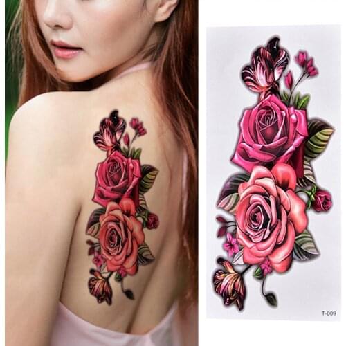 Body Tattoo Charming Waterproof Convenient Flower Temporary Tattoo Sticker for Girls
