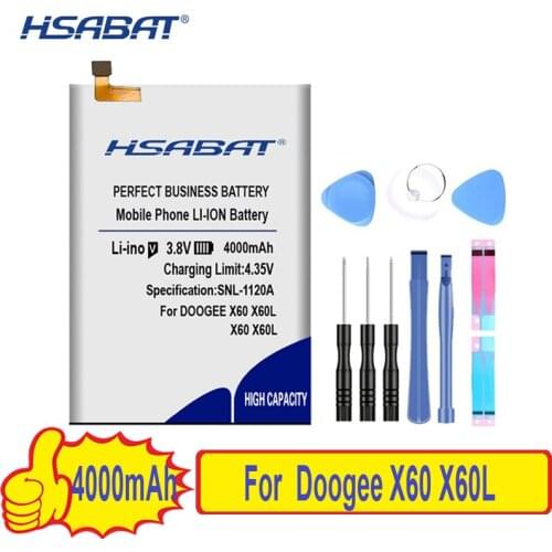 Top Brand 100% New 4000mAh Battery for Doogee X60 X60L Batteries + free gfit