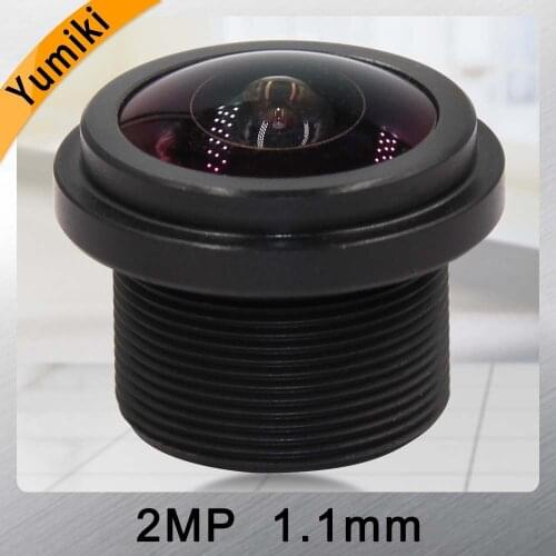Yumiki 2MP 1.1mm cctv lens 1/4" F1:2.0 200degree M12 board lens for cctv camera&Panoramic Camera