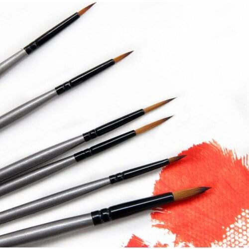 6Pcs Art Marker Nylon Marker Artistic Accessories Painting Supplies Multipurpose Oil Painting Pens Sketch Pen Paint Brush