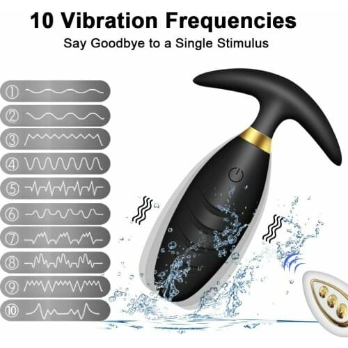 Anal Vibrator Butt Plug Prostate Massager Wireless Remote Control Anal Plug Sex Toy for Women and Men