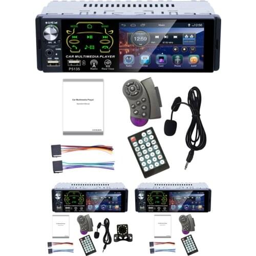 P5135 1 Din Car Radio MP5 Player Contact Screen 2USB FM AM Bluetooth Autoradio 4.1 Inch Car Stereo