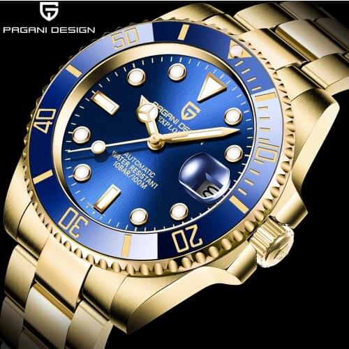 PAGANI DESIGN Mechanical Watch Top Brand Mens Automatic Watch Sapphire Glass Stainless Steel NH35A Waterproof 100M Mens Watch