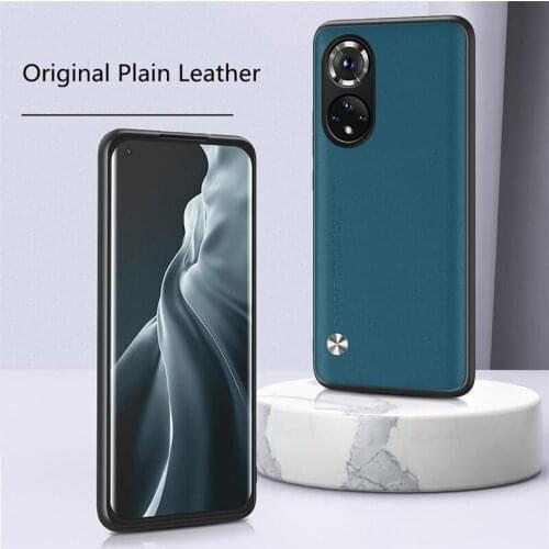 100pcs/Lot Phone Case For Huawei Honor 50SE 50 Pro 30S Play 5T 30 Lite Enjoy 20 Vegan Leather Soft TPU Silicone Frame Hard Cover