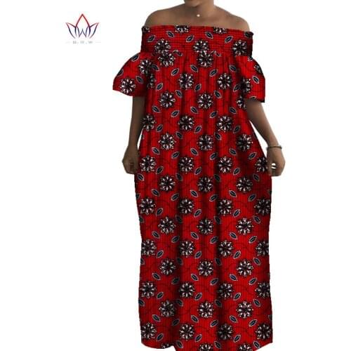2020 Long African Dresses For Women Dashiki Nigeria Traditional Wedding Dress Bazin Riche Real Wax Party Clothing WY8549