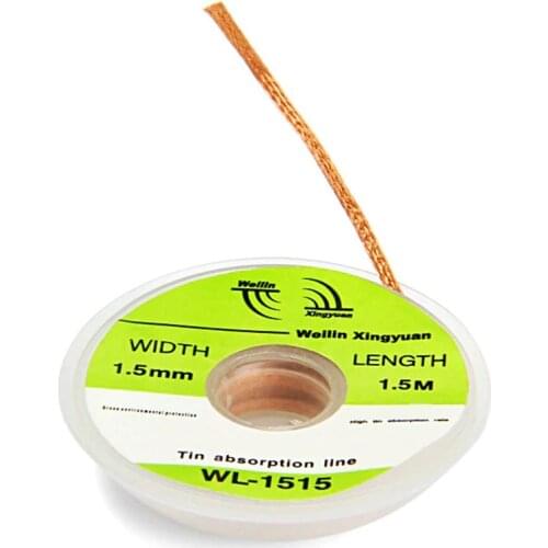 1.5m Solder Wick Tin Absorption Wire Width 1.5mm 2mm 2.5mm 3mm 3.5mm Soldering Speedy Desoldering Soldering Wire for PCB