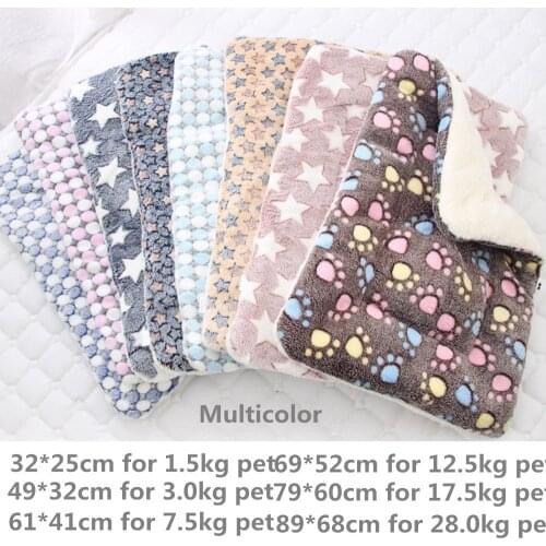 Pet Mat Autumn & Winter Warm Cat Universal Blanket Non-slip Cushion Bed for Dogs Pet Litter Mat Luxury Beds Plush Dog Bed
