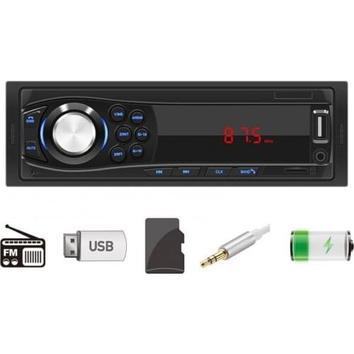 45% Hot Sales 1028 Handsfree LED Digital Car MP3 Player Plastic Metal Bluetooth AUX TF Card U Disk Head Unit Receiver for 12V