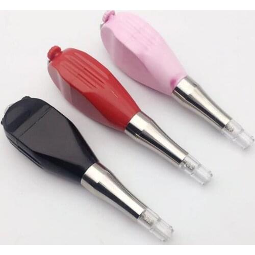 New arrival mini tattoo machine kit protable permanent makeup eyebrow handle shading fog tattoo pen micro needles tips
