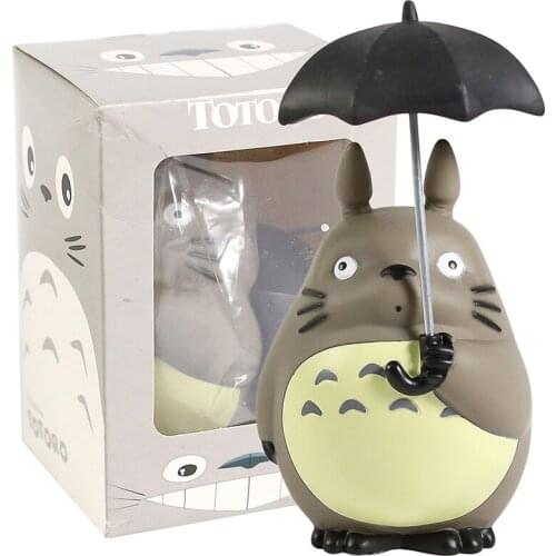 My Neighbor Totoro with Umbrella PVC Figure Brinquedo Cute Doll Toy Birthday Gift