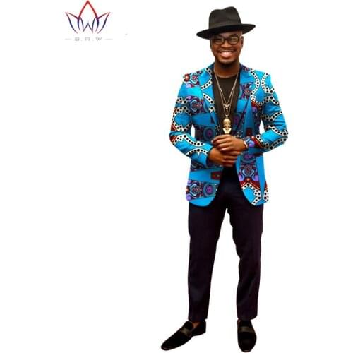 In Stock African Jacket For Men African Long Sleeve Top Mens African Clothing Dashiki African Print Blazer Men Outfits WYN202