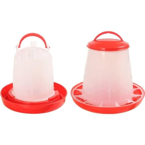 Chick Waterer and Feeder Kit Plastic Automatic Poultry Waterer Food Containers for Chickens Birds Pigeons Quails Farm Animals