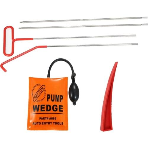 Car Tool Kit with Long Reach Grabber, Air Pump Bag, Non Marring Wedge, Professional Emergency Automotive Tools for Trucks