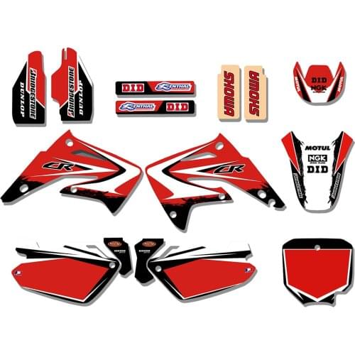 TEAM GRAPHICS & BACKGROUND DECAL STICKER Kit for Honda CR85R CR85 2003 2004 2005 2006 2007 2008 2009 2010 2011 2012 CR 85 85R