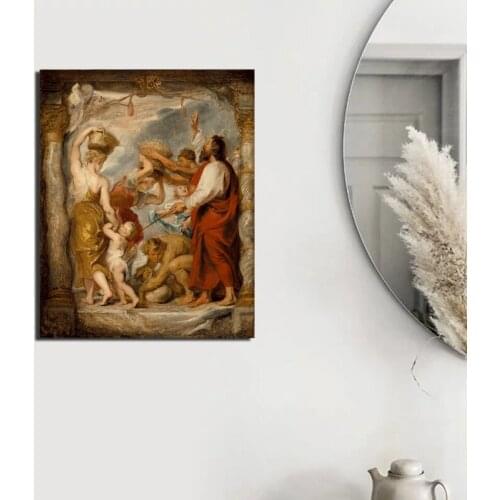 Peter Paul Rubens Israelites Gathering Manna Canvas Painting Print Living Room Home Decor Modern Wall Art Oil Painting Posters